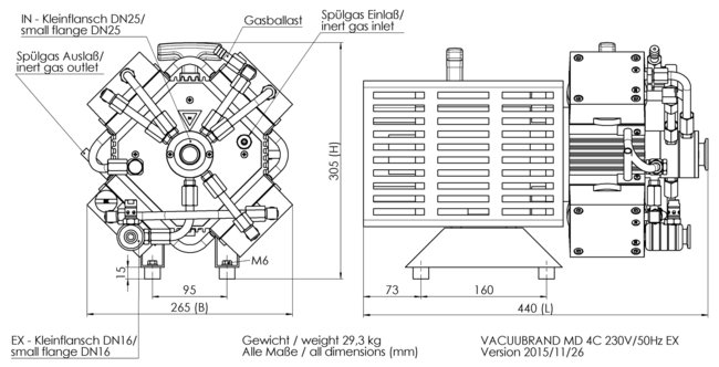 MD 4C EX VARIO - 尺寸規(guī)格表